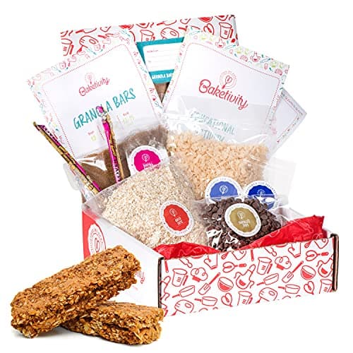 BAKETIVITY Kids Baking DIY Activity Kit - Bake Delicious Healthy Gluten Free Granola Bars with Pre-Measured Ingredients – Best Gift Idea for Boys and Girls Ages 6-12 image