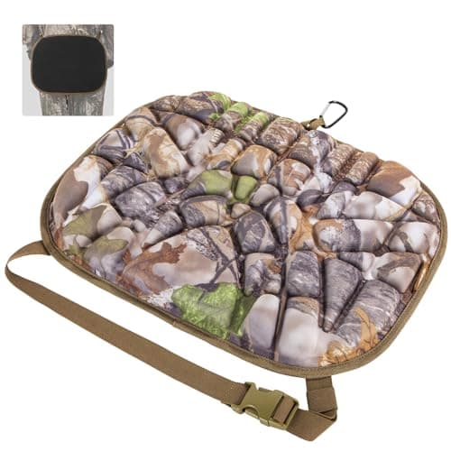 BLISSWILL Hunting seat Cushion，Stadium Cushion，100% Memory Foam Silent Lightweight for Camping, Hunting, Fishing，Camping，Outdoor（Super Camo-Timber） image