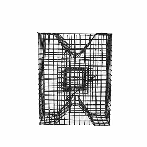 Joy Fish Pinfish Trap Made with Coated Wire mesh, Heavy Duty, Two Entrance. Meet Regulation, in USA, black image