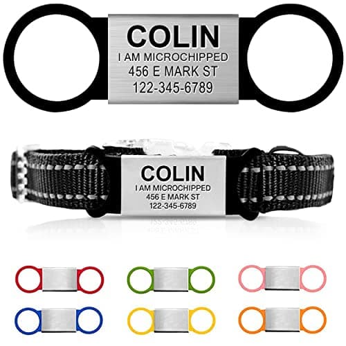 Personalized and Custom Dog Tag for Pets - No Noise - Engraved Name Tag - Slide On ID Tags for Small, Medium, Large Dogs and Cats image