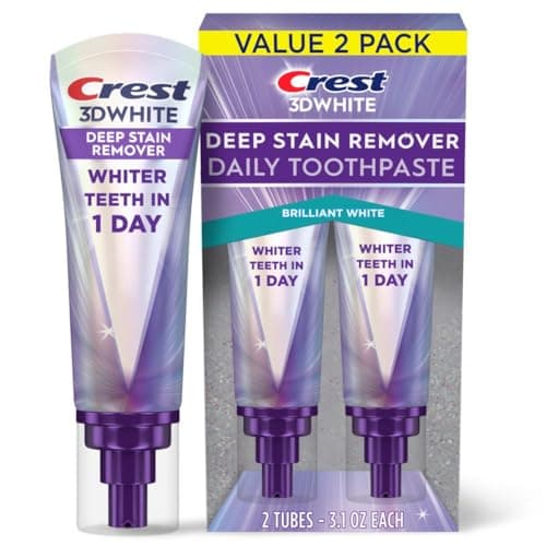 Crest 3DWhite Brilliance Deep Stain Remover Brilliant White Toothpaste - 3.1oz/2pk image