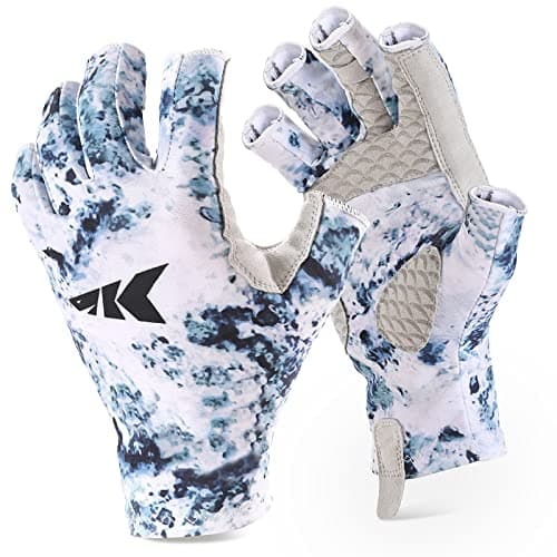 KastKing La Sal Fishing Gloves UPF50+ Sun Gloves UV Protection Fingerless Gloves Men Women image