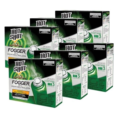 Hot Shot Pest Control Fogger, Kills Roaches, Ants, Spiders & Other Insects On Contact, Controls Heavy Infestations Indoorsy, 6-pack - 18-count image