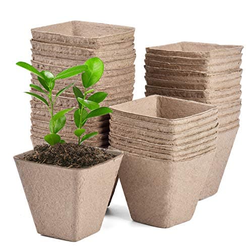 JOYSEUS 3.25" Seed Starter Pots, Organic Planting Peat Pots for Indoor Garden Seedling, 30 Pcs 100% Eco-Friendly and Biodegradable for Seed Germination image