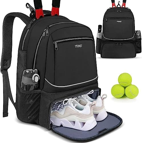 Ytonet Tennis Bag Tennis Backpack for Women Men 2 Rackets image