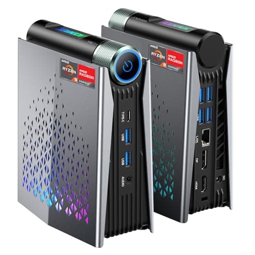 ACEMAGICIAN S3A Mini Gaming PC Ryzen 9 6900HX - AMD Radeon Graphics 16GB DDR5 512GB NVMe SSD, Mini Computers RGB Lights | WiFi6 | BT5.2 | Dual Fan | 3 Modes Mini Desktop | Up to 4.9Ghz image