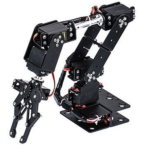 6DOF Robot Mechanical Arm Kit, Programming Robotic Clamp Hand Claw with 6 Servo Motors image