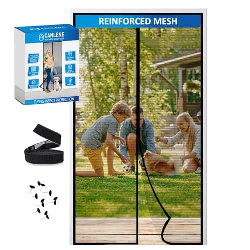CANLENE Magnetic Screen Door Polyethylene Terephthalate Mesh Greater Than Fiberglass and Polyester Self-Closing, Easy Install Fit Door Size 36"x82"(Screen:39"x84") image