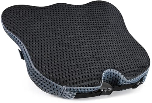 Wedge Car Seat Cushion for Driving Broaden Vision by Raised Back- Soft Dense Memory Foam Car Seat Cushion for Car Seat Driver/Passenger Offer Comfort and Relief for Sciatica,Hip,and Coccyx Pain(Black) image