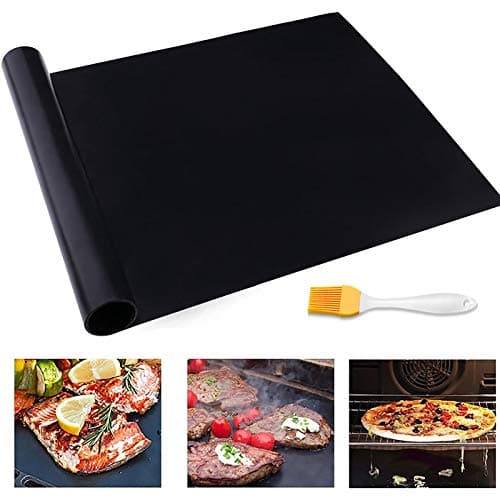 Grill Mat, 70" x 16" Grilling Mats for Outdoor Grill Nonstick, BBQ Silicone Grill Mat Accessories for Griddle, Cut to any Size, Resuable and Easy to Clean, Works On Charcoal Electric Gas Grill - Black image