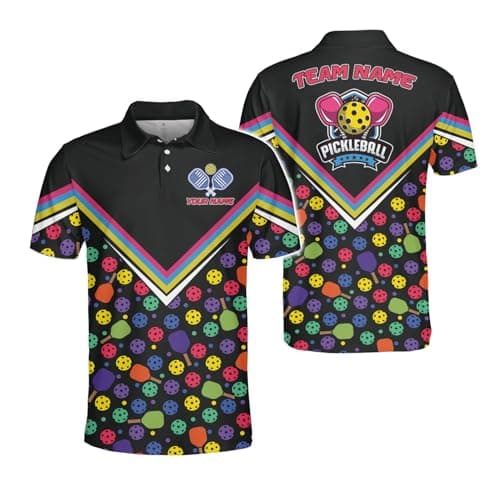 Customized Pickleball Polo Shirts for Men and Women, Pickleball Shirt for Pickleball Player, Funny Pickleball Shirts (US, Alpha, Small, 5X-Large, Regular, Regular, PL228) image