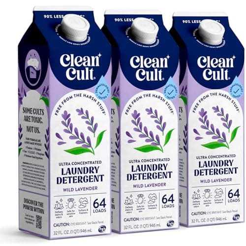 Ultra Concentrated Liquid Laundry Detergent Soap, 192 loads (96 oz), Long Lasting Scent, 90% Less Plastic, No Harsh Chemicals, Wild Lavender, Defeats Stains & Odors, HE/Standard Compatible image