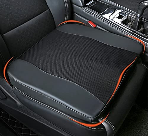 Car Seat Cushion, Comfort Memory Foam Car Cushions for Driving - Sciatica & Lower Back Pain Relief, Seat Cushion for Car Seat Driver, Office Chair, Wheelchair (Black) image