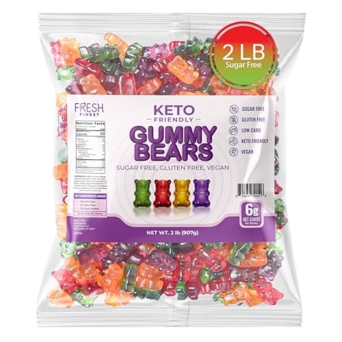 Sugar-Free Gummy Bears Keto Candy - Assorted Fruit Flavors Keto Snacks image
