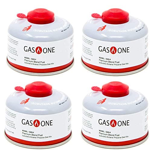 GasOne Camping Fuel Blend Isobutane Fuel Canister 100g (4 Pack) image