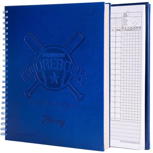 Murray Sporting Goods Premium Baseball Softball Scorebook - 60 Games | Stats Score Keeper Book for Adult & Youth Baseball/Softball image