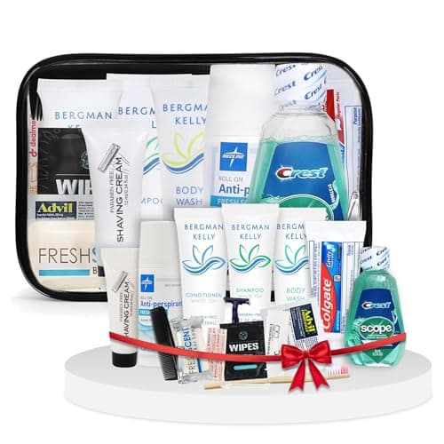 20-Piece Travel Toiletries Kit – TSA Approved Hygiene Set with Lightweight, Compact Toiletry Bag – Essential Toiletries Set for Men and Women – Portable, Reusable, and Perfectly Sized for Easy Packing image