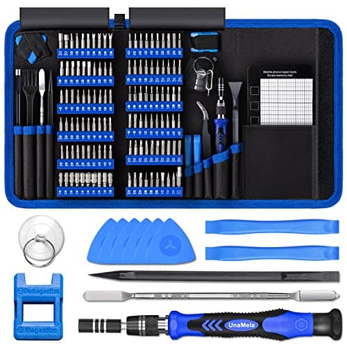 Precision Screwdriver Set, Unamela 139 in 1 Computer Repair Tool Kit, Magnetic Screwdriver Kit with 120 Bits Compatible for PC Building, Laptop, MacBook, Tablet, iPhone, PS4, Xbox, Game Console image