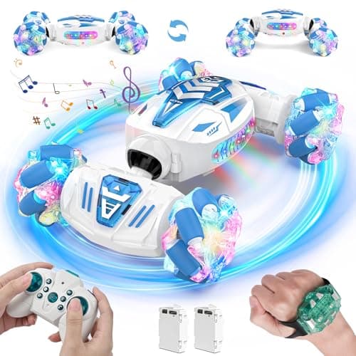PTINTYE Gesture Sensing RC Stunt Car - 2.4GHz 4WD Remote Control Car, 360° Rotating Hand Controlled RC Car with Lights Music, RC Cars for Kids Boys Toy Gift Age 6 7 8 9 10 11 12 yr image