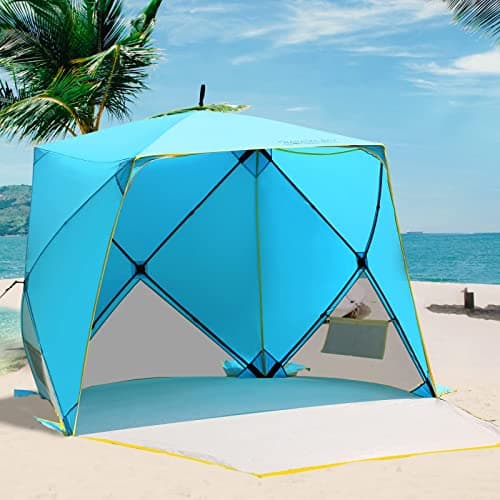 Old Bahama Bay Pop Up Beach Tent, Portable Shade Sun Shelter UPF50+ UV Protection for 4 Person image