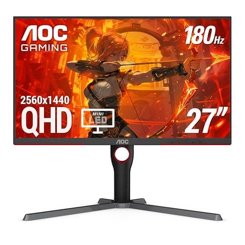 AOC Q27G3XMN Screen Size (inch) 27, Panel Resolution 2560x1440, Refresh Rate 180 Hz, Panel Type VA, HDMI HDMI 2.0 x 1, Display Port DisplayPort 1.4 x 1, Sync Technology (VRR) Adaptive Sync image