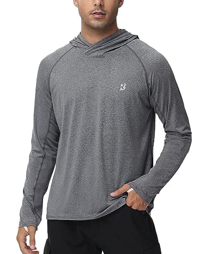 Roadbox UPF 50+ Fishing Shirts for Men Long Sleeve UV Sun Protection Hoodie Outdoor Hiking Shirts image