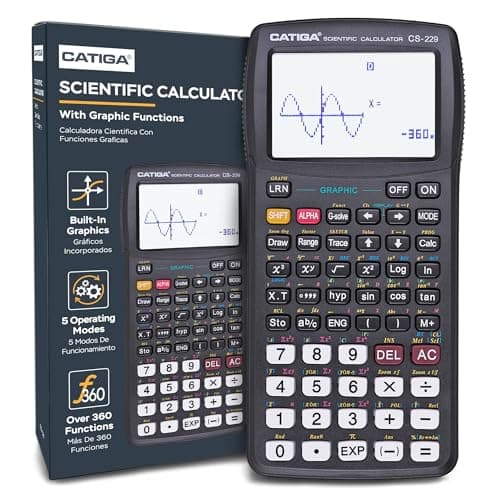 CATIGA CS229 Scientific Calculator with Graphics Functions, Multiple Modes with Intuitive User Interface for Beginners and Advanced Courses image