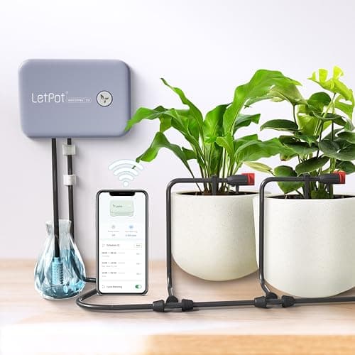 LetPot Automatic Watering System for Potted Plants, Drip Irrigation Kit System, Smart Plant Watering Devices for Indoor Outdoor, Water Shortage Remind, IPX66 (Grey) image