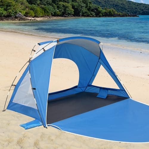 Beach Tent, Portable Sun Shelter for 2/3/4/6-8 Person with UPF 50+ UV Protection image
