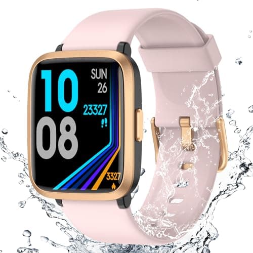 Fitness Tracker Watch with Heart Rate Monitor, Activity Tracker with Pedometer, Sleep Monitor, Calories & Step Counter, 5ATM Waterproof Smart Watch for Women Men Health Fitness Watch for Sports image