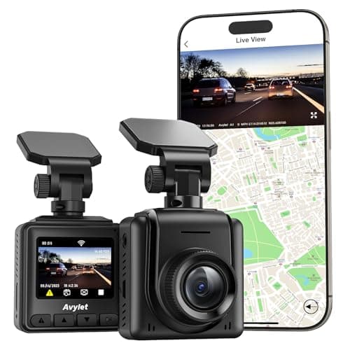 Dash Cam WiFi 2K, Car Camera with APP, Front Dash Camera for Cars, Mini Dashcams with WDR Night Vision, 24 Hours Parking Monitor, Loop Recording, G-Sensor image