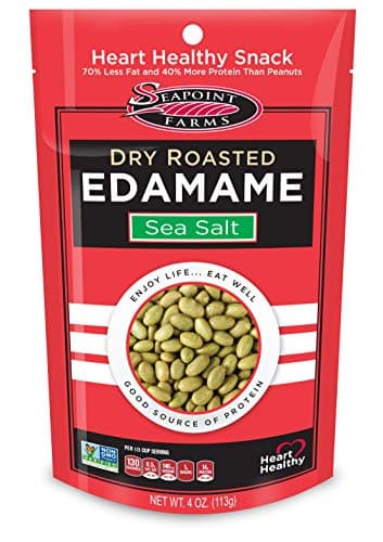Seapoint Farms Dry Roasted Edamame, Sea Salt, Vegan, Gluten-Free, Kosher, and Non-GMO, Crunchy Snack for Healthy Snacking, 4 oz. Bag (Pack of 12) image