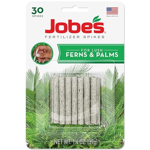 Jobe's Plant Food Fertilizer Spikes, Easy Plant Care for All Ferns and Palm Plants, 30 Count image