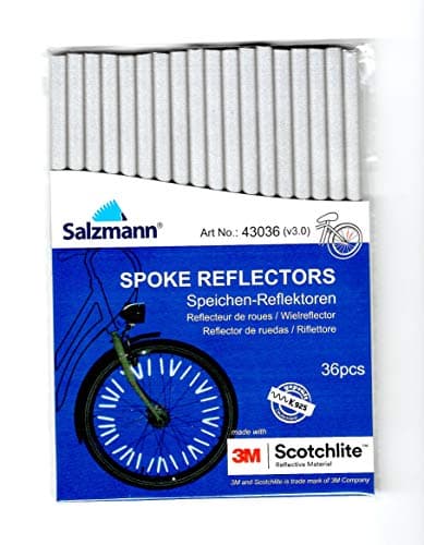 Salzmann Spoke Reflectors for Bicycles | High Visibility| Made with 3M Scotchlite | 36 Pieces image