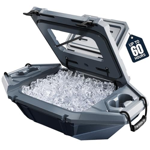 Cooler Cruiser Floating Cooler – 32 QT up to 60 Hours Amphibious Ice Chest - Kayak Camping Coolers for Lake, River, SUP, Fishing, Boat, Party, Beach & More image