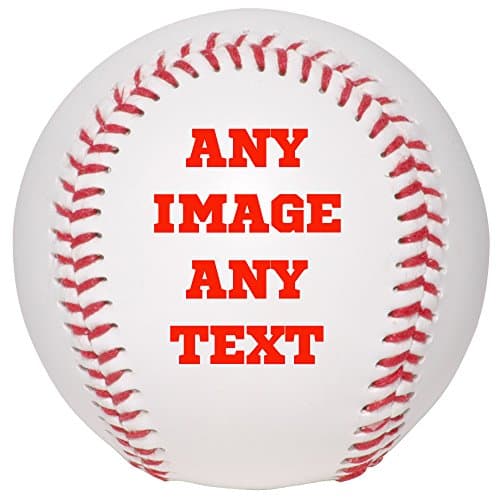Personalized Custom Photo Baseball - Any Image - Any Text - Any Logo image