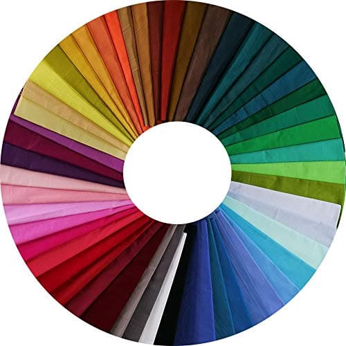 50pcs 12 x 12 inch Multicolor Cotton Fabric Bundle Squares for Quilting Sewing, Precut Fabric Squares for Craft Patchwork image