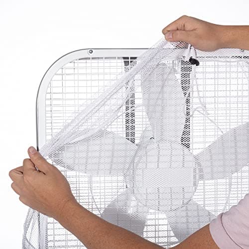 ARAWARA Window Box Fan Covers (Not Included Fan), Mesh Cover for Kid Safe and Finger Protector, Reusable Dustproof Cover, Industrial Fan Cover, Safety Fan Covers, 20 inch Diameter Square Cover, 2 PKS image