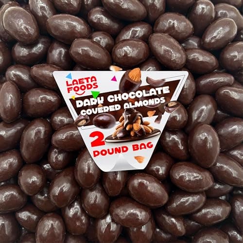 Dark Chocolate Covered Almonds Candy (2 Pound Bag) image