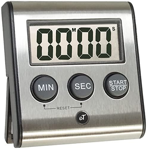 Elegant Digital Kitchen Timer, Stainless Steel Model eT-23, Super Strong Magnetic Back, Loud Alarm, Large Display, Auto Memory, Auto Shut-Off by eTradewinds image