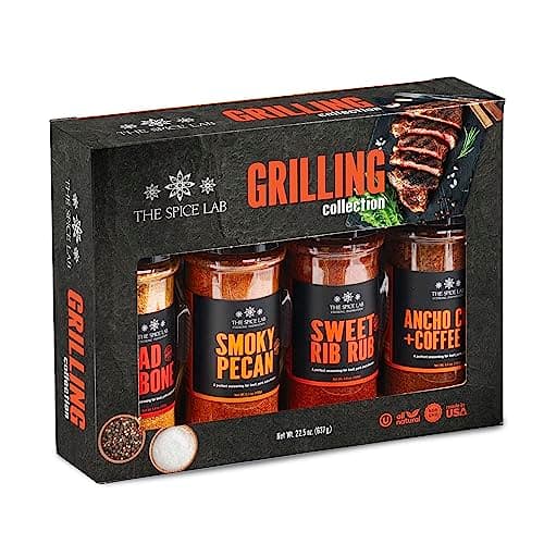 The Spice Lab BBQ Barbecue Spices and Seasonings Set - Ultimate Grilling Accessories Set - Gift Kit for Barbecues, Grilling, and Smoking - Great Gift for Men or Gift for Dad Made in the USA image