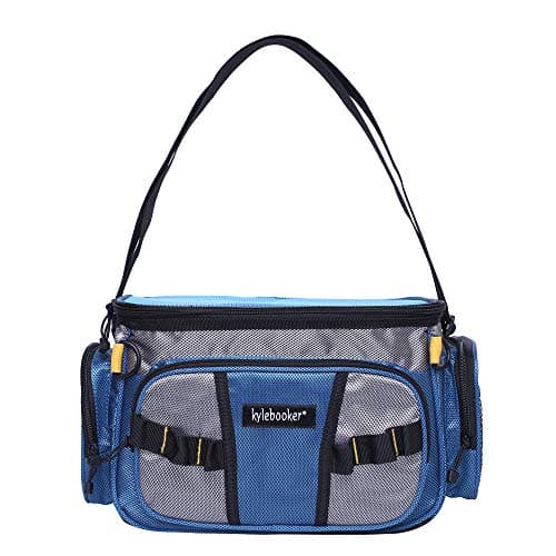 Kylebooker Fishing Tackle Storage Bag Fishing Gear Bags - Portable Fishing Organizer Shoulder Satchel (Blue) image