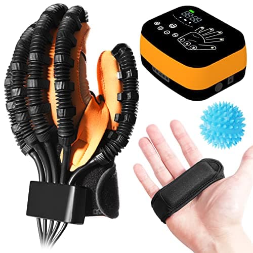 Hand And Finger Rehab Gloves, Upgraded Finger Recover Robot Device For Stroke Rehabilitation image