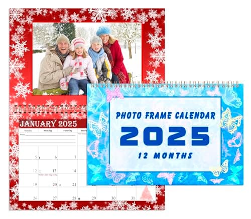 2025 Photo Frame Wall Spiral-bound Calendar (Add Your Own Photos) image
