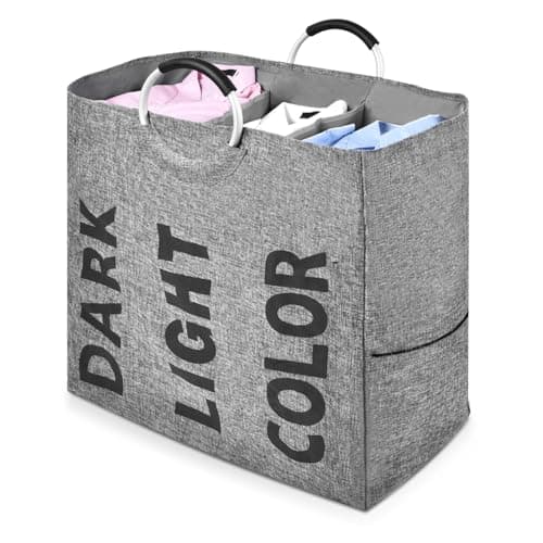 OTraki Laundry Hamper 3 Section 106L Large Foldable Laundry Basket image
