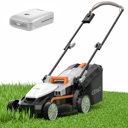 Litheli Cordless Lawn Mower 13 Inch, U20 Handy+ 20V Electric Lawn Mowers for Garden, Yard and Farm, 5 Heights Adjustment, Light Weight,4.0Ah Portable Battery Included image