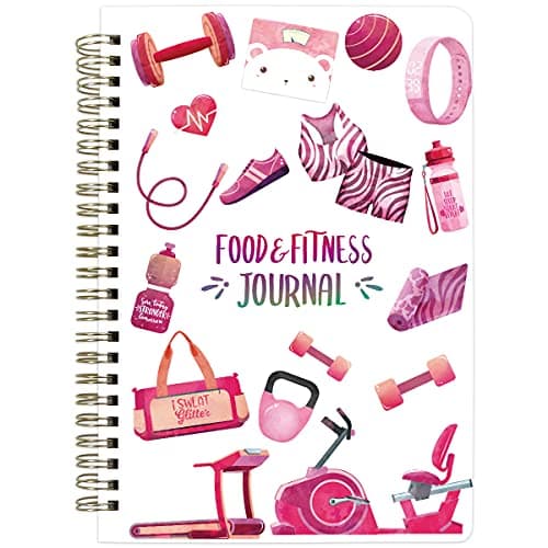 Food Fitness Workout Journal Weight Loss Nutrition Wellness Calorie Counter Log Diary Notebook Meal Planner Diet Exercise Training Health Tracker 6.1" x 8.5" image