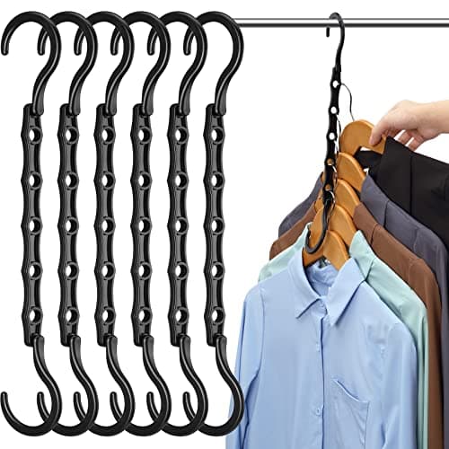 AMKUFO 6 Pack-Closet-Organizers-and-Storage, Magic-Hangers-Space-Saving-for-Clothes image