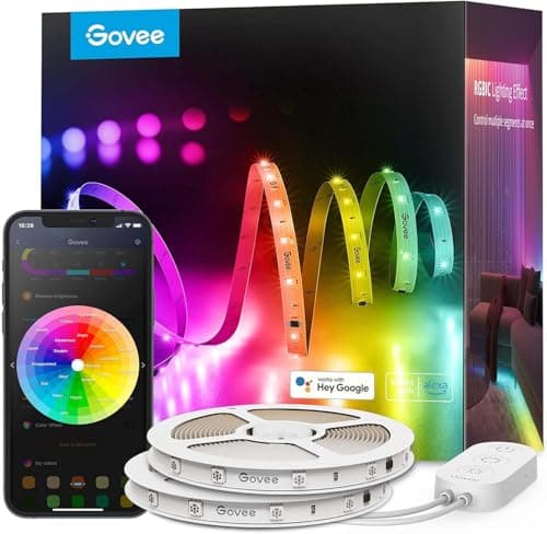 Govee 100ft RGBIC LED Strip Lights, Smart LED Lights Work with Alexa and Google Assistant, LED Lights for Bedroom WiFi App Control Segmented DIY Multiple Colors, Color Changing Light, (2 x 50ft) image
