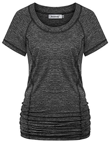 Ninedaily Running Tops for Women,Petite Size Performance Round Neck Open Back Kayaking Tennis Golf Football Team Uniform Camping Cycling Underwear Surfing Shirts Black Size Small image
